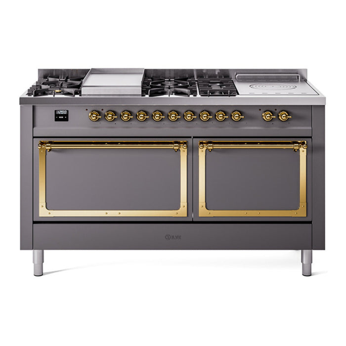 ILVE Nostalgie II Noblesse 60" Dual Fuel Freestanding Range (UN60FSQNMP)