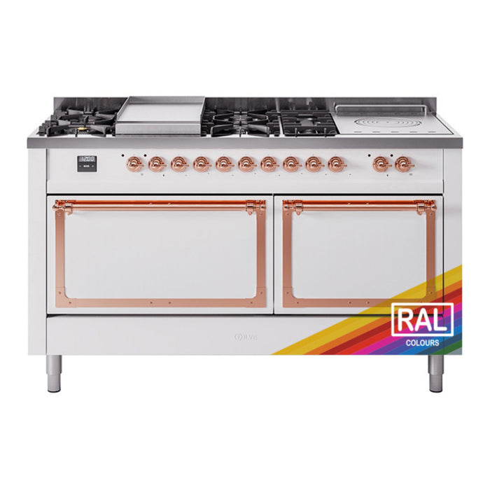 ILVE Nostalgie II Noblesse 60" Dual Fuel Freestanding Range (UN60FSQNMP)