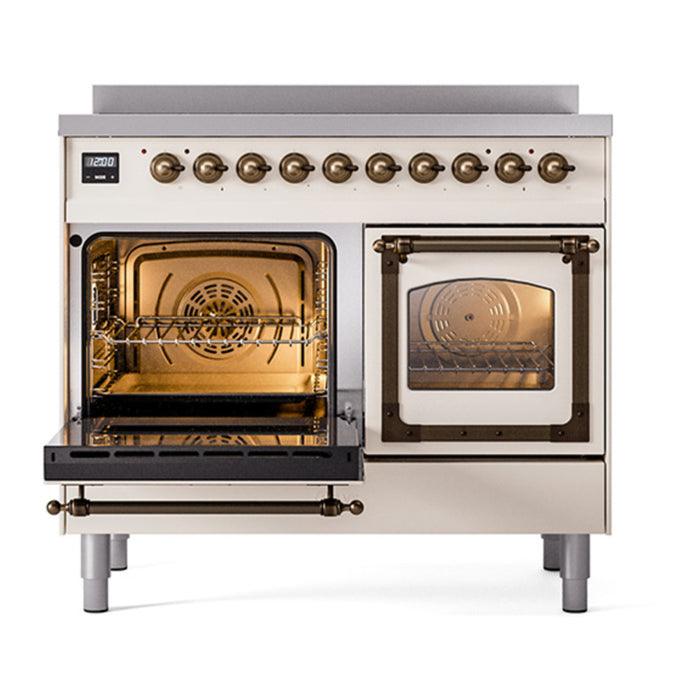 ILVE Nostalgie II Noblesse 40″ Induction Freestanding Range with Triple Glass Door - UNDI406NMP