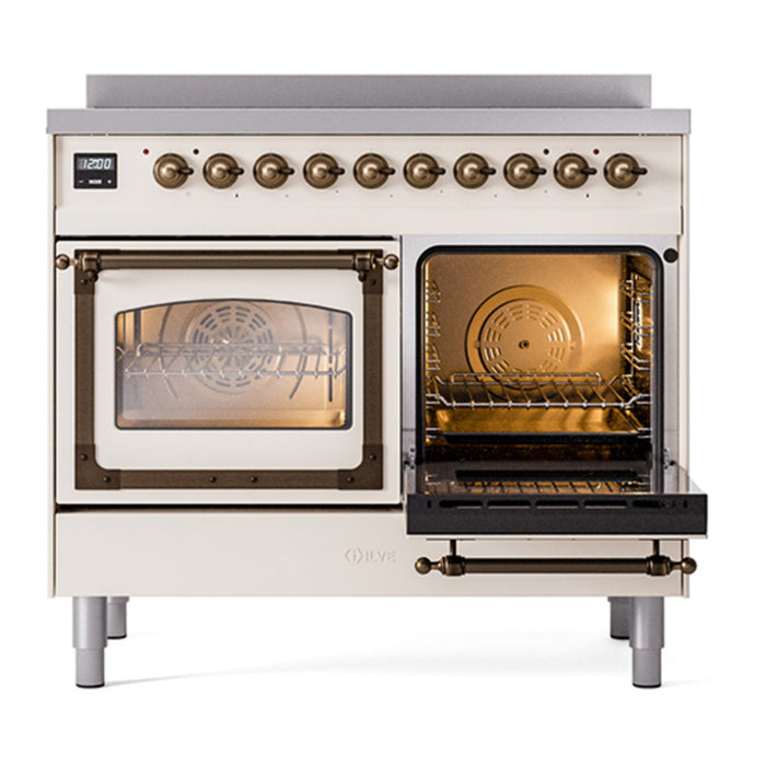 ILVE Nostalgie II Noblesse 40″ Induction Freestanding Range with Triple Glass Door - UNDI406NMP