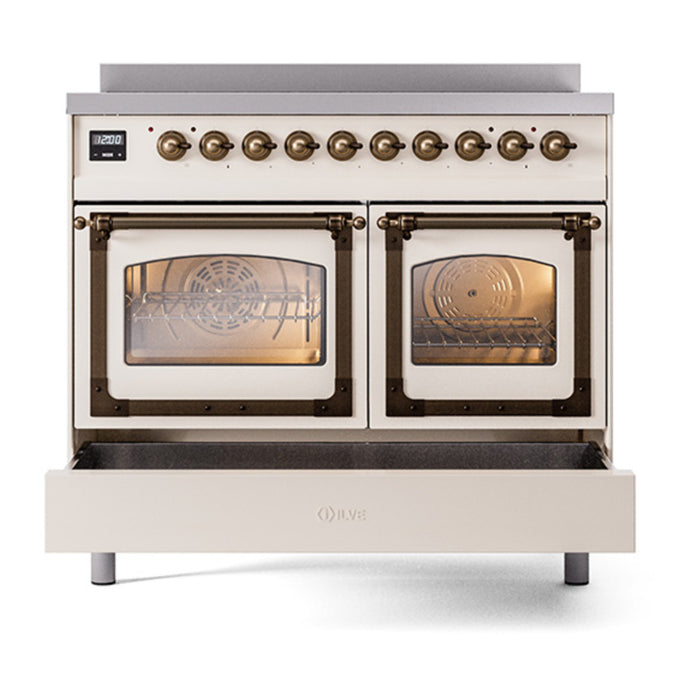 ILVE Nostalgie II Noblesse 40″ Induction Freestanding Range with Triple Glass Door - UNDI406NMP