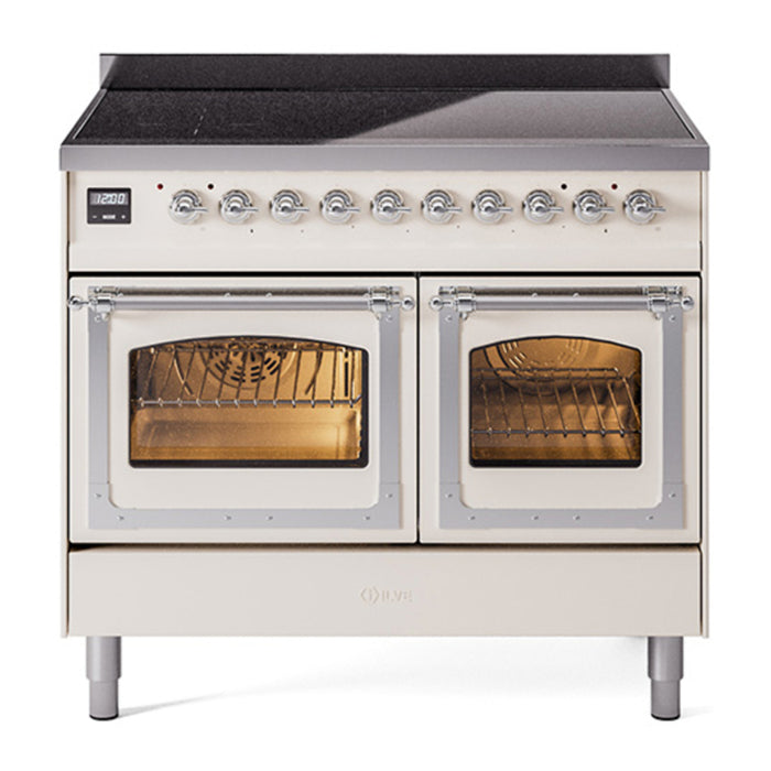 ILVE Nostalgie II Noblesse 40″ Induction Freestanding Range with Triple Glass Door - UNDI406NMP