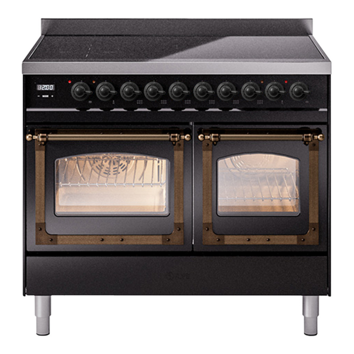 ILVE Nostalgie II Noblesse 40″ Induction Freestanding Range with Triple Glass Door - UNDI406NMP