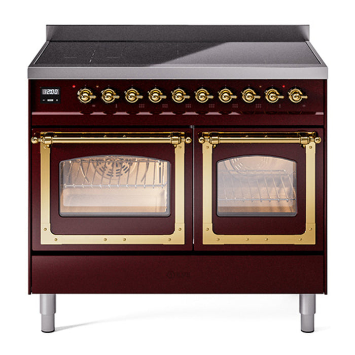 ILVE Nostalgie II Noblesse 40″ Induction Freestanding Range with Triple Glass Door - UNDI406NMP