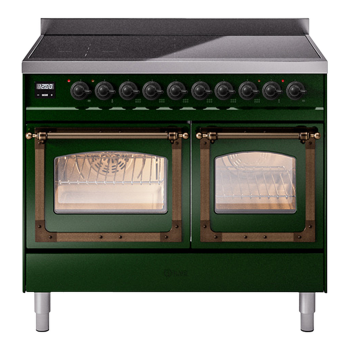 ILVE Nostalgie II Noblesse 40″ Induction Freestanding Range with Triple Glass Door - UNDI406NMP