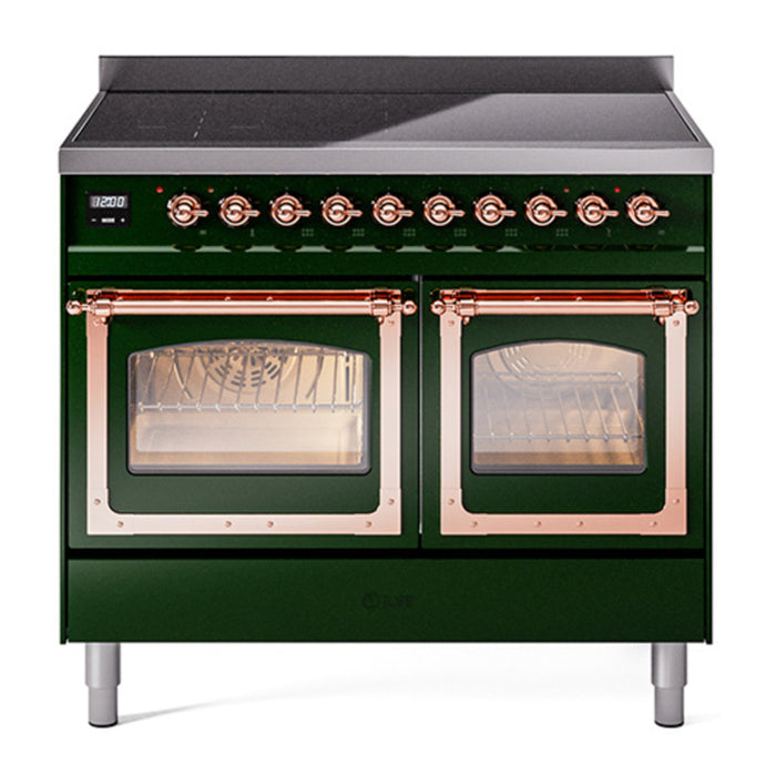 ILVE Nostalgie II Noblesse 40″ Induction Freestanding Range with Triple Glass Door - UNDI406NMP
