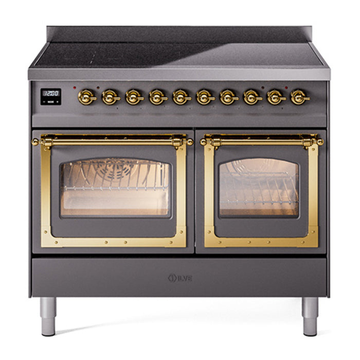 ILVE Nostalgie II Noblesse 40″ Induction Freestanding Range with Triple Glass Door - UNDI406NMP