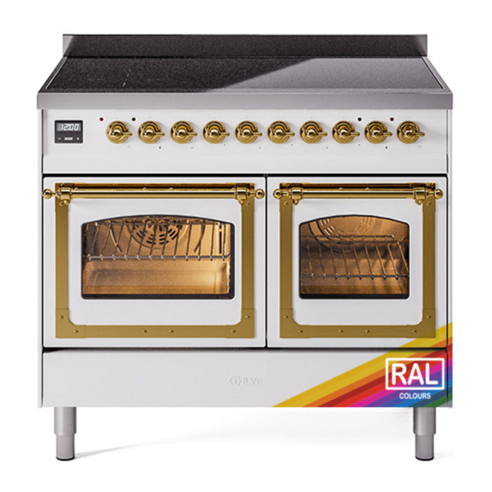 ILVE Nostalgie II Noblesse 40″ Induction Freestanding Range with Triple Glass Door - UNDI406NMP