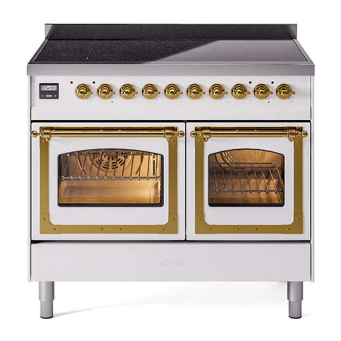 ILVE Nostalgie II Noblesse 40″ Induction Freestanding Range with Triple Glass Door - UNDI406NMP