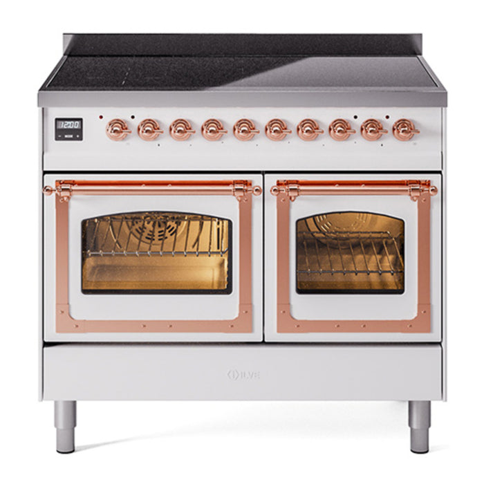 ILVE Nostalgie II Noblesse 40″ Induction Freestanding Range with Triple Glass Door - UNDI406NMP