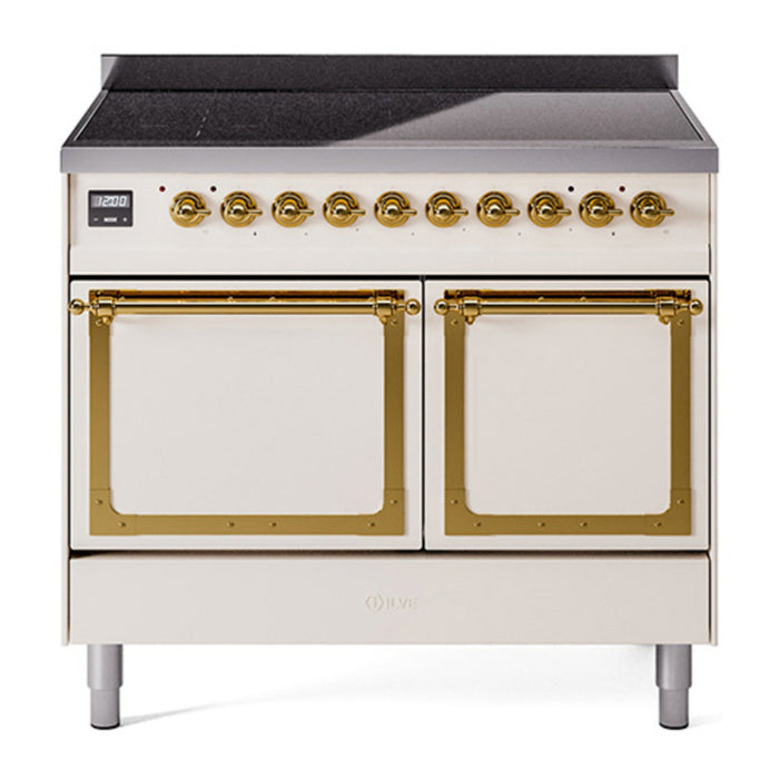 ILVE Nostalgie II Noblesse 40″ Induction Freestanding Range with Solid Door - UNDI406QNMP