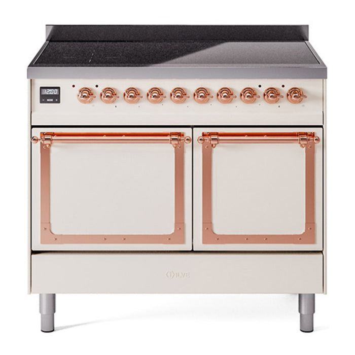 ILVE Nostalgie II Noblesse 40″ Induction Freestanding Range with Solid Door - UNDI406QNMP