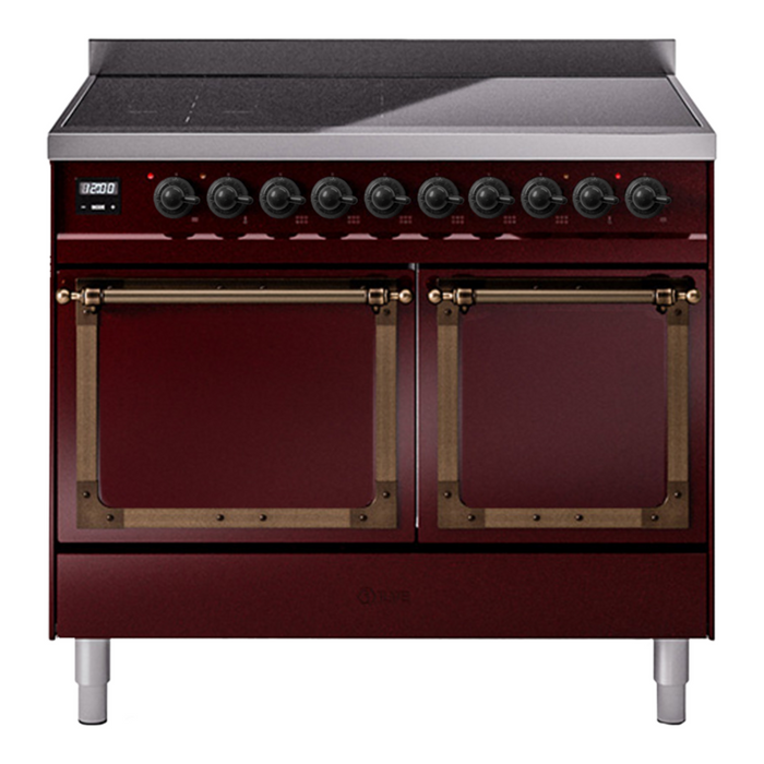ILVE Nostalgie II Noblesse 40″ Induction Freestanding Range with Solid Door - UNDI406QNMP