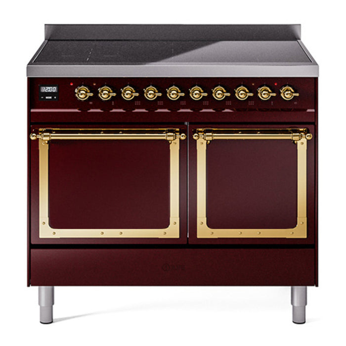 ILVE Nostalgie II Noblesse 40″ Induction Freestanding Range with Solid Door - UNDI406QNMP