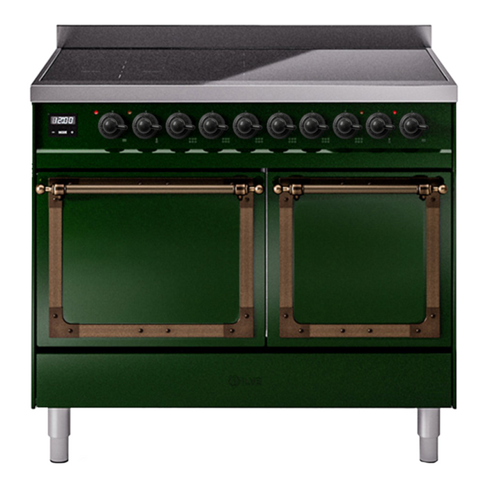 ILVE Nostalgie II Noblesse 40″ Induction Freestanding Range with Solid Door - UNDI406QNMP