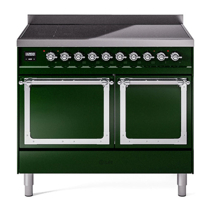 ILVE Nostalgie II Noblesse 40″ Induction Freestanding Range with Solid Door - UNDI406QNMP