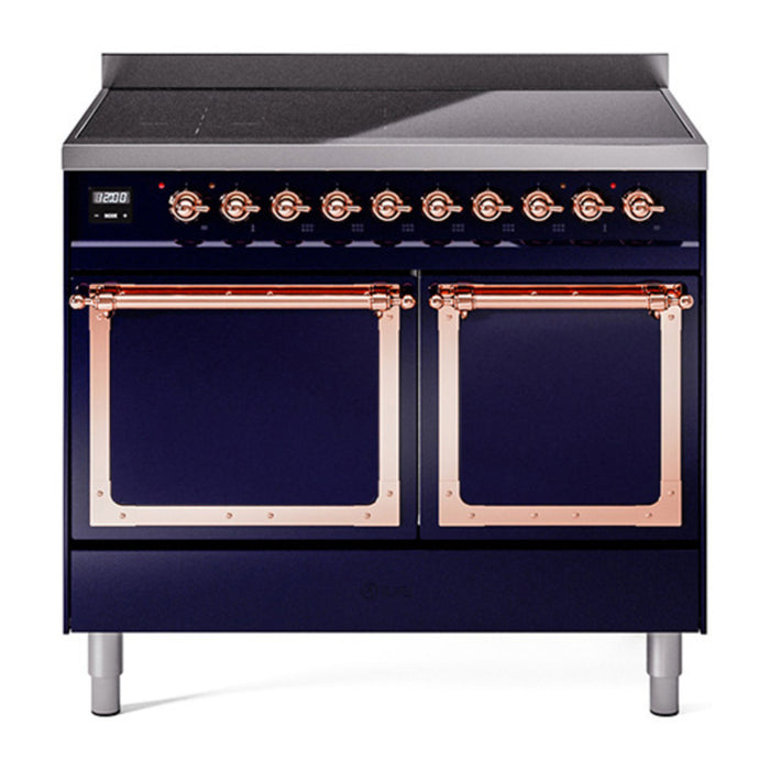 ILVE Nostalgie II Noblesse 40″ Induction Freestanding Range with Solid Door - UNDI406QNMP