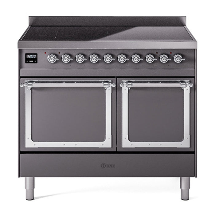 ILVE Nostalgie II Noblesse 40″ Induction Freestanding Range with Solid Door - UNDI406QNMP