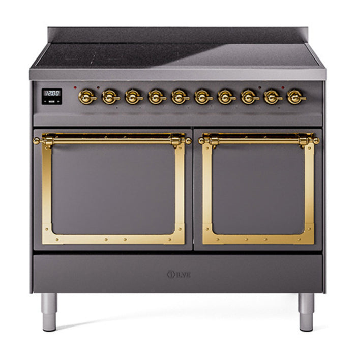 ILVE Nostalgie II Noblesse 40″ Induction Freestanding Range with Solid Door - UNDI406QNMP