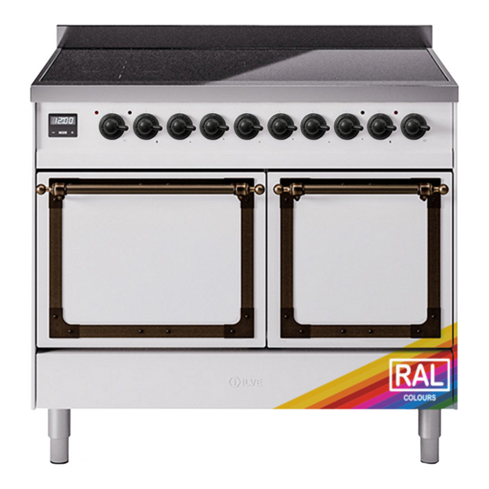 ILVE Nostalgie II Noblesse 40″ Induction Freestanding Range with Solid Door - UNDI406QNMP