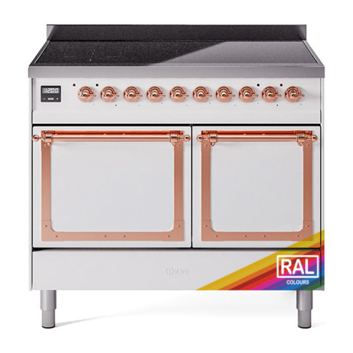 ILVE Nostalgie II Noblesse 40″ Induction Freestanding Range with Solid Door - UNDI406QNMP