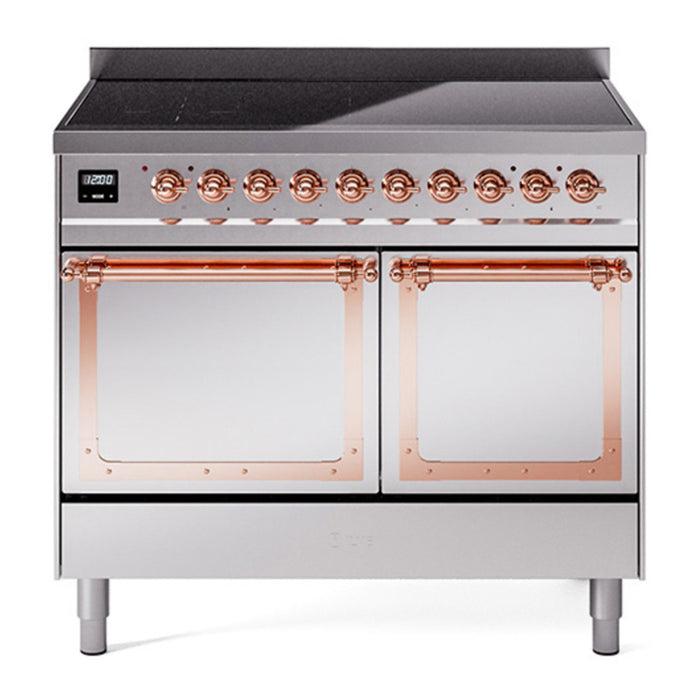 ILVE Nostalgie II Noblesse 40″ Induction Freestanding Range with Solid Door - UNDI406QNMP