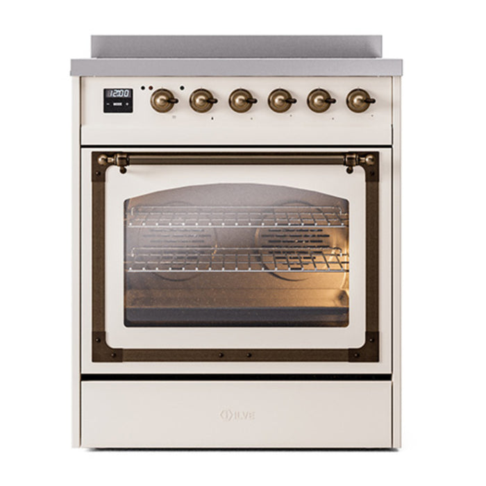 ILVE Nostalgie II Noblesse 30″ Induction Freestanding Range with Triple Glass Door - UNI304NMP
