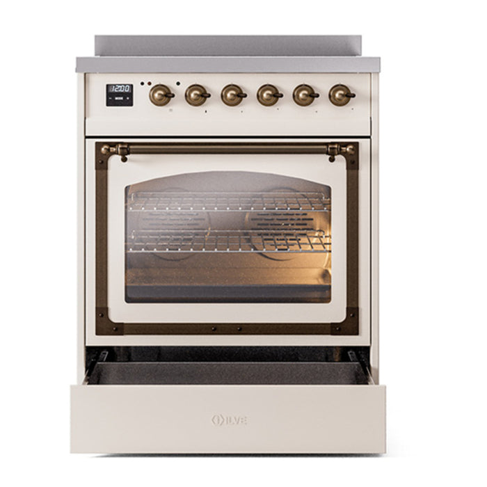 ILVE Nostalgie II Noblesse 30″ Induction Freestanding Range with Triple Glass Door - UNI304NMP