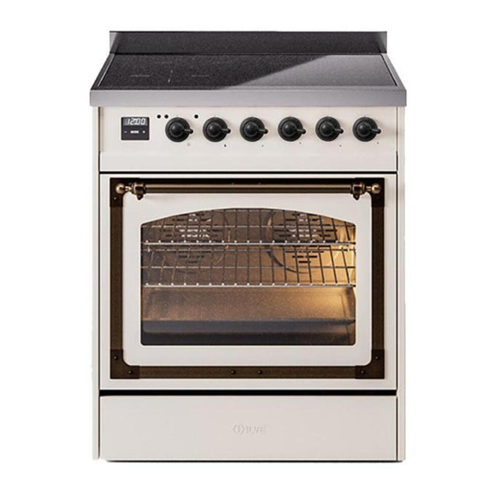 ILVE Nostalgie II Noblesse 30″ Induction Freestanding Range with Triple Glass Door - UNI304NMP