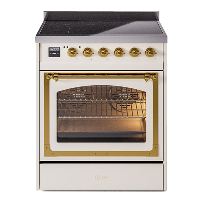 ILVE Nostalgie II Noblesse 30″ Induction Freestanding Range with Triple Glass Door - UNI304NMP
