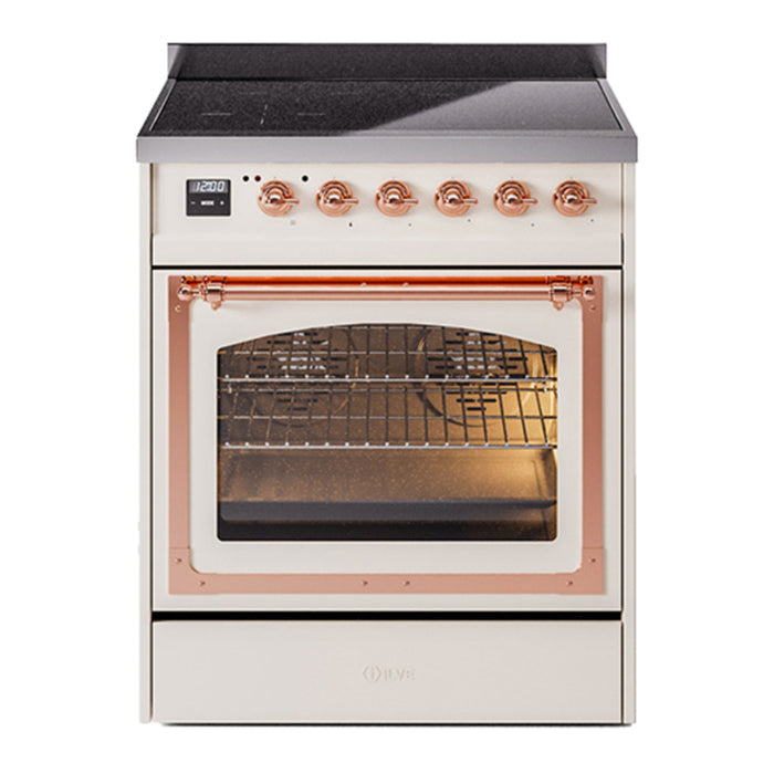 ILVE Nostalgie II Noblesse 30″ Induction Freestanding Range with Triple Glass Door - UNI304NMP
