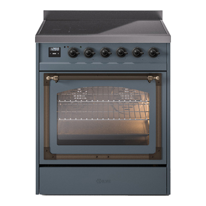 ILVE Nostalgie II Noblesse 30″ Induction Freestanding Range with Triple Glass Door - UNI304NMP