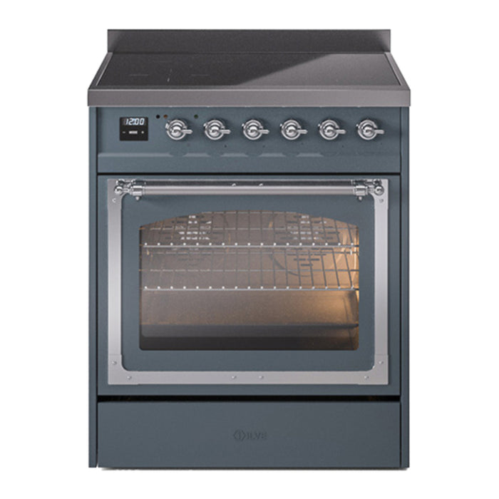 ILVE Nostalgie II Noblesse 30″ Induction Freestanding Range with Triple Glass Door - UNI304NMP