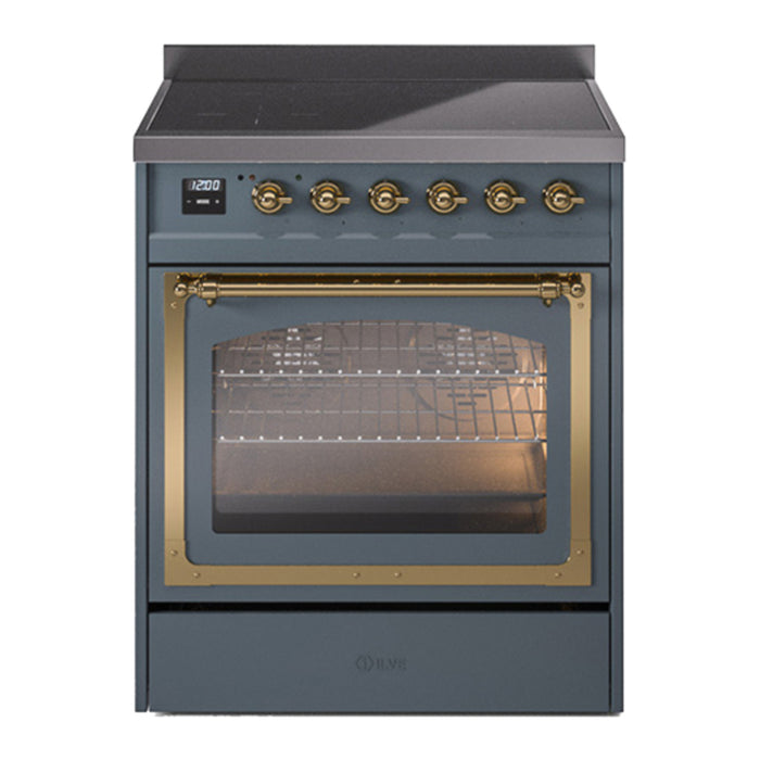 ILVE Nostalgie II Noblesse 30″ Induction Freestanding Range with Triple Glass Door - UNI304NMP