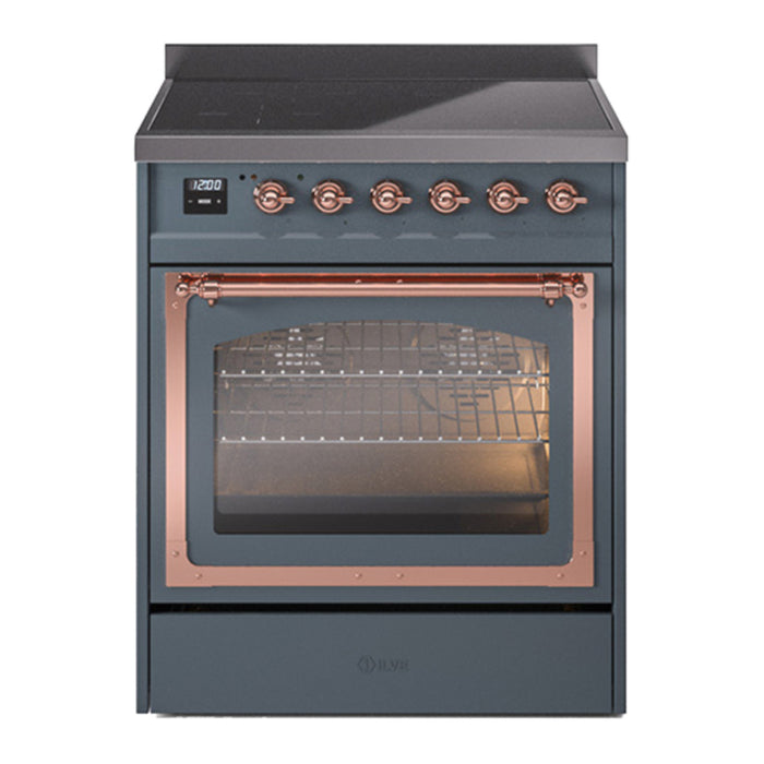 ILVE Nostalgie II Noblesse 30″ Induction Freestanding Range with Triple Glass Door - UNI304NMP