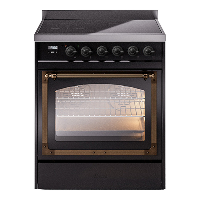 ILVE Nostalgie II Noblesse 30″ Induction Freestanding Range with Triple Glass Door - UNI304NMP