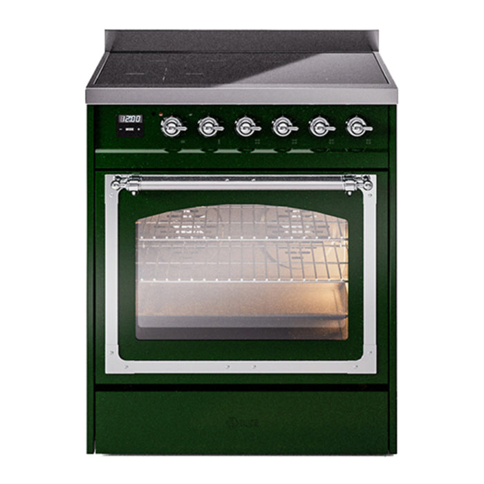 ILVE Nostalgie II Noblesse 30″ Induction Freestanding Range with Triple Glass Door - UNI304NMP