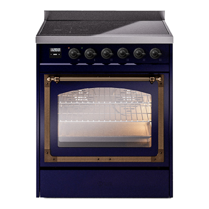 ILVE Nostalgie II Noblesse 30″ Induction Freestanding Range with Triple Glass Door - UNI304NMP