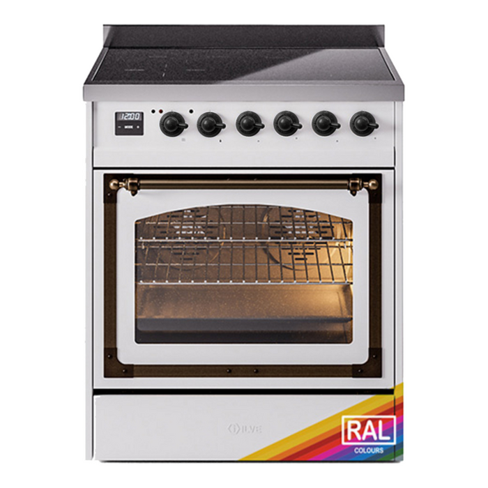 ILVE Nostalgie II Noblesse 30″ Induction Freestanding Range with Triple Glass Door - UNI304NMP