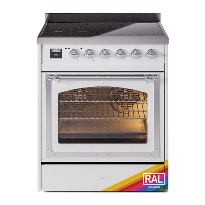 ILVE Nostalgie II Noblesse 30″ Induction Freestanding Range with Triple Glass Door - UNI304NMP