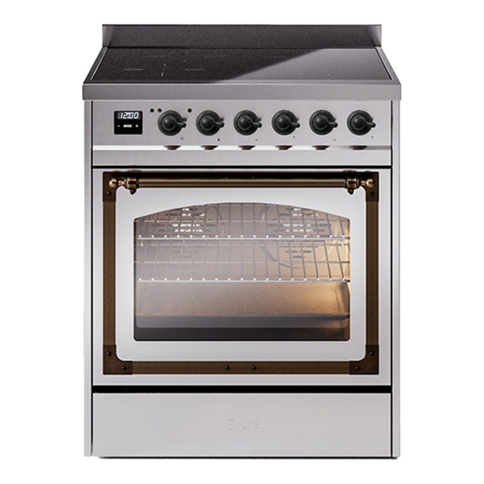 ILVE Nostalgie II Noblesse 30″ Induction Freestanding Range with Triple Glass Door - UNI304NMP