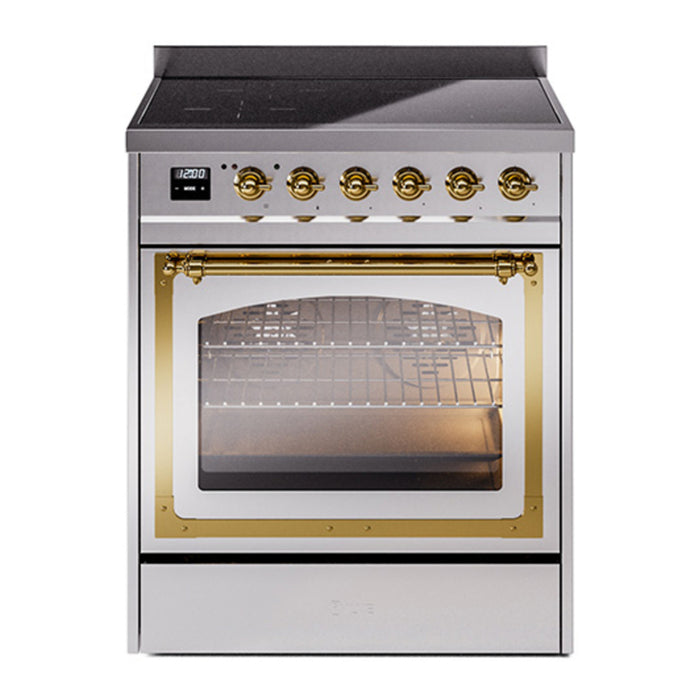 ILVE Nostalgie II Noblesse 30″ Induction Freestanding Range with Triple Glass Door - UNI304NMP