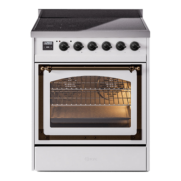 ILVE Nostalgie II Noblesse 30″ Induction Freestanding Range with Triple Glass Door - UNI304NMP