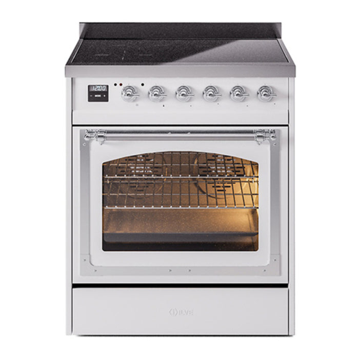 ILVE Nostalgie II Noblesse 30″ Induction Freestanding Range with Triple Glass Door - UNI304NMP