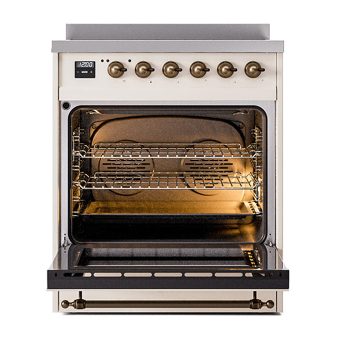 ILVE Nostalgie II Noblesse 30″ Induction Freestanding Range with Solid Door - UNI304QNMP