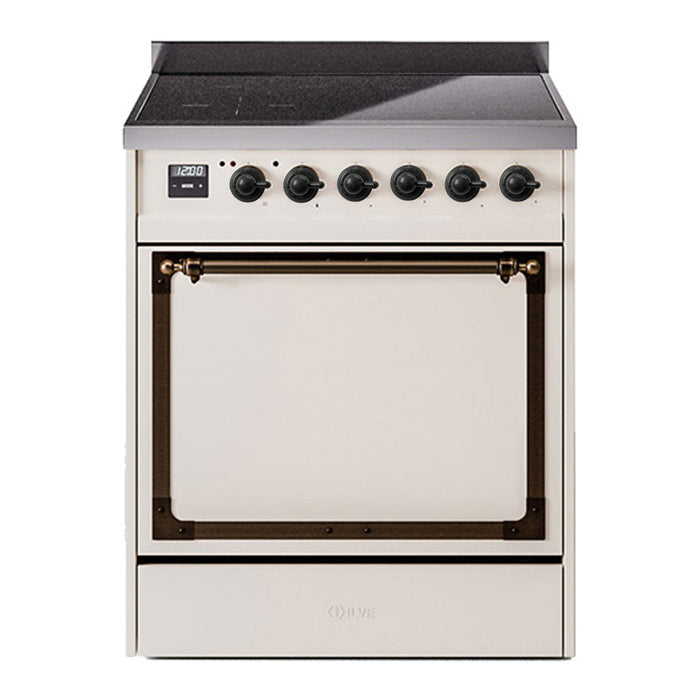 ILVE Nostalgie II Noblesse 30″ Induction Freestanding Range with Solid Door - UNI304QNMP