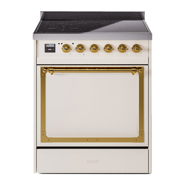 ILVE Nostalgie II Noblesse 30″ Induction Freestanding Range with Solid Door - UNI304QNMP