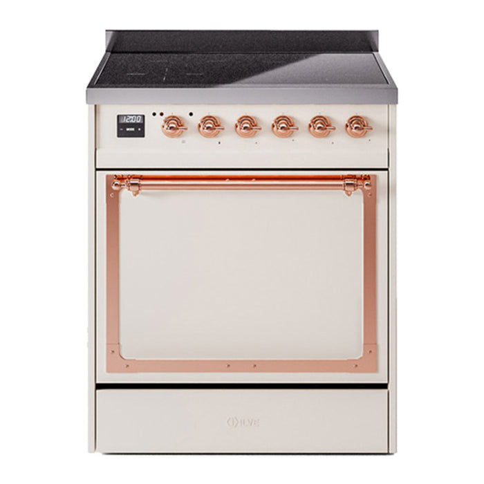 ILVE Nostalgie II Noblesse 30″ Induction Freestanding Range with Solid Door - UNI304QNMP