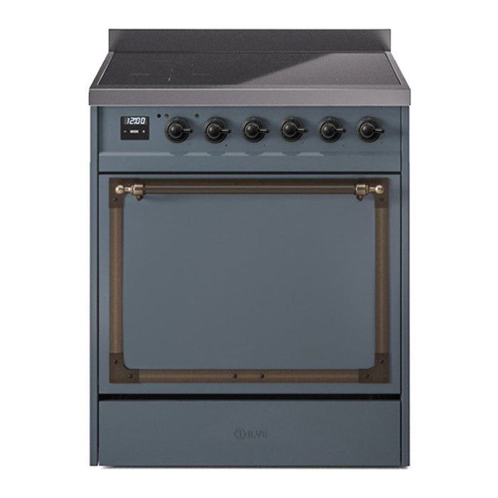 ILVE Nostalgie II Noblesse 30″ Induction Freestanding Range with Solid Door - UNI304QNMP