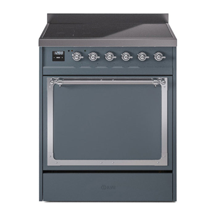 ILVE Nostalgie II Noblesse 30″ Induction Freestanding Range with Solid Door - UNI304QNMP